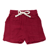 Organic Muslin - Cherry Shorts