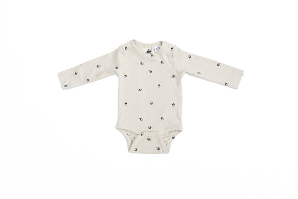 Organic Cotton - Ribbed Acorn  Bodysuit