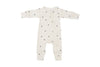 Organic Cotton - Ribbed Acorn Zipped Romper