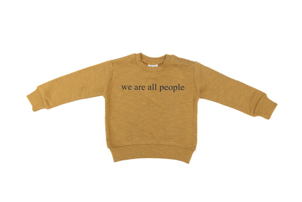 Organic Cotton Sweatshirts - 'we are all people' Twlight Mauve and Gold