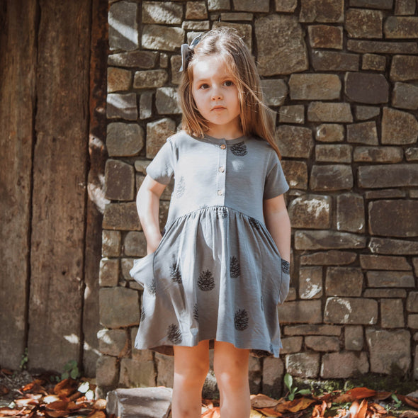 Pinecone dress and clip bundle - child