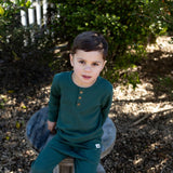 Organic Cotton - Waffle Henley