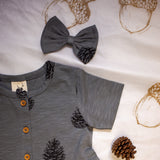 Organic Cotton - Pinecone Bow