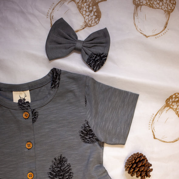 Organic Cotton - Pinecone Bow 50% off the marked price !!