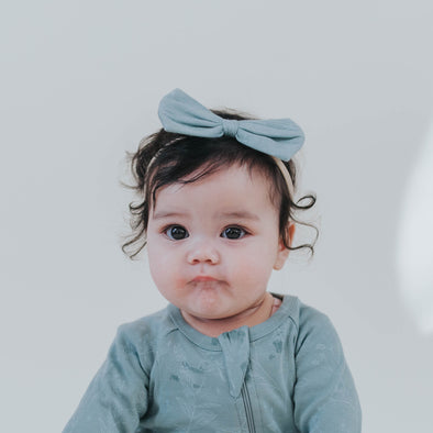 Laurel baby bow - organic cotton baby clothing - buck and baa