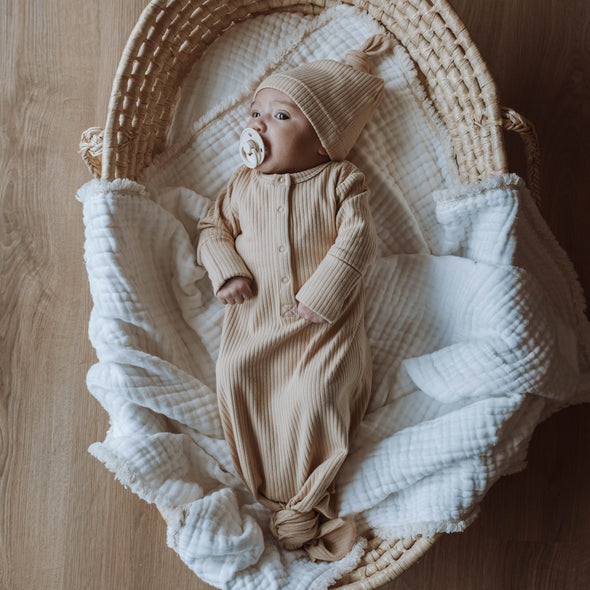 Organic Essentials - Biscuit Baby Gown