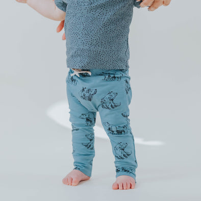 sky bears leggings - organic cotton clothes for boys - buck and baa