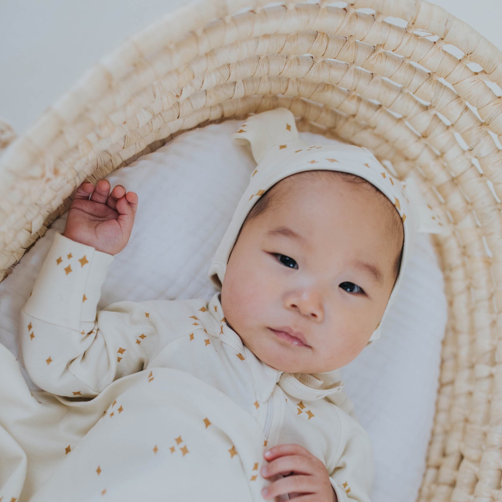 stardust baby hat - organic cotton baby clothing - buck and baa 